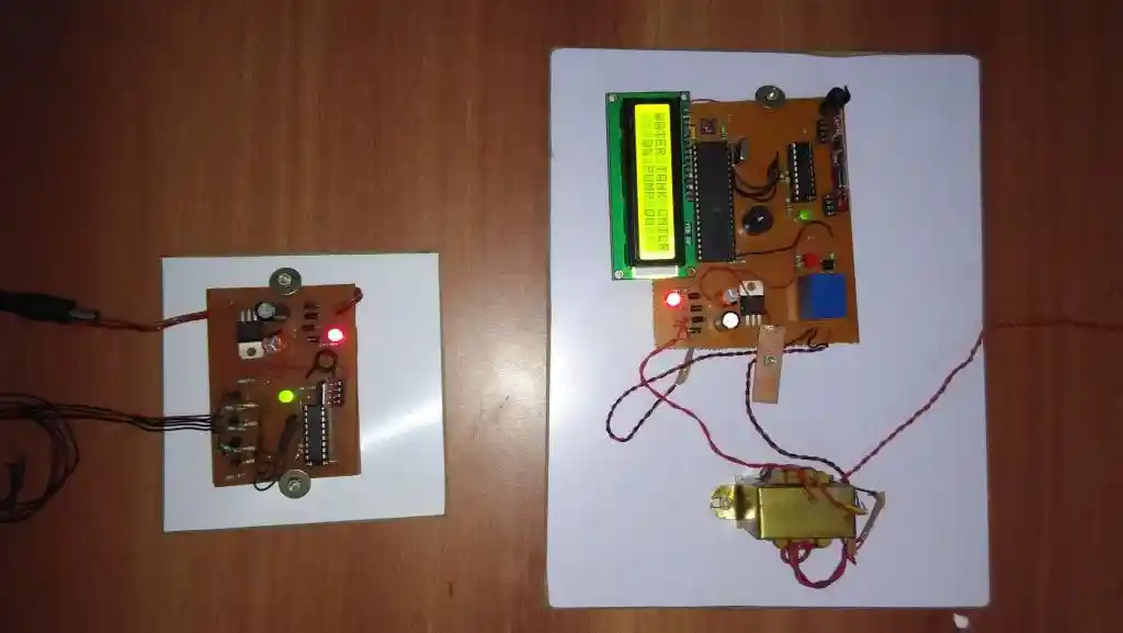 Wireless Water Level Controller With Percentage Display On Lcd(Rf Based)